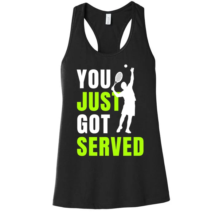 Tennis Player And Coach Funny Quote | Sporty Women's Racerback Tank