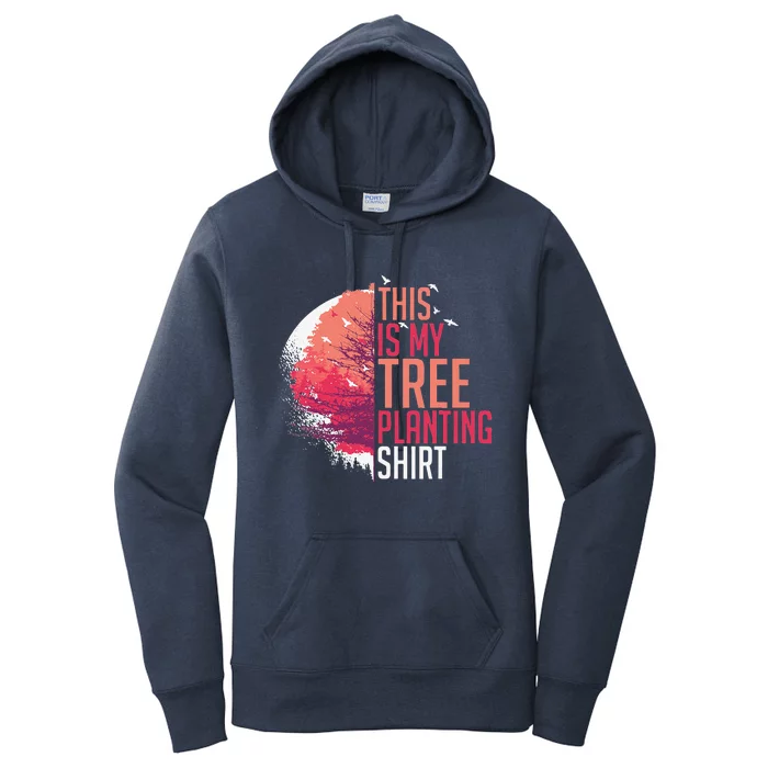 Tree Planting Arbor Earth Day Nature Plant Trees Women's Pullover Hoodie