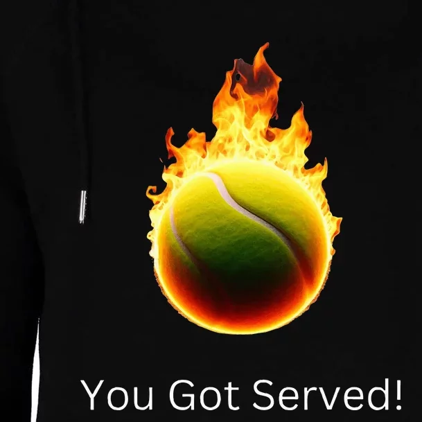 Tennis Player All Ages Womens Funnel Neck Pullover Hood