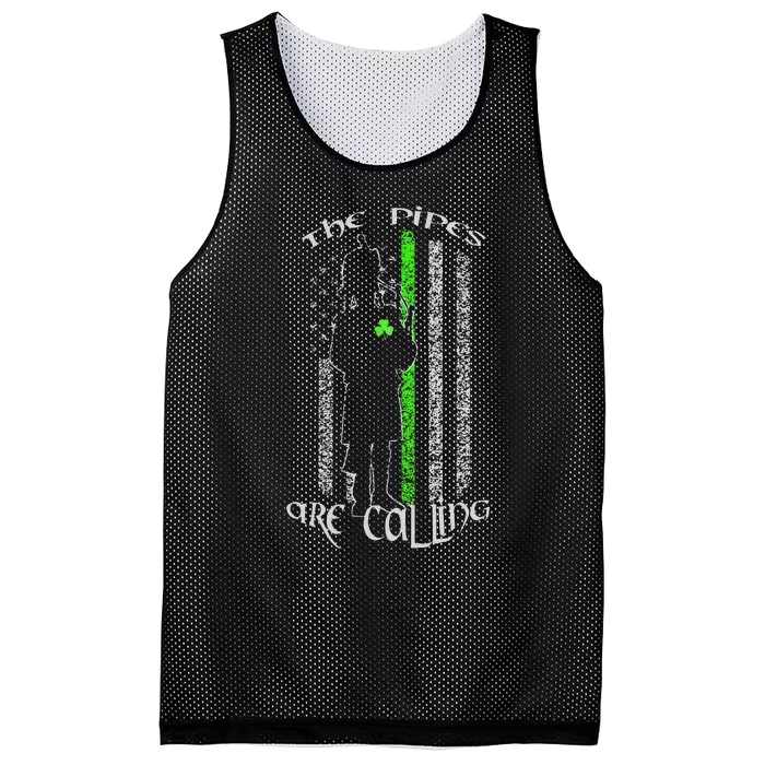 The Pipes Are Calling Saint Patrick's Day Bagpipe Mesh Reversible Basketball Jersey Tank