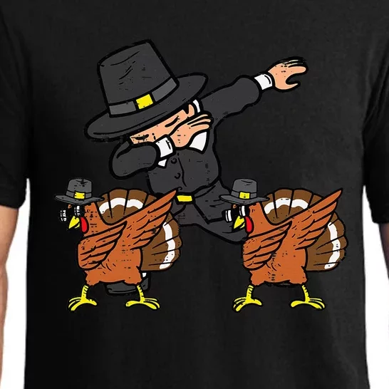 Thanksgiving Pilgrim and Turkey Dab Dance Pajama Set