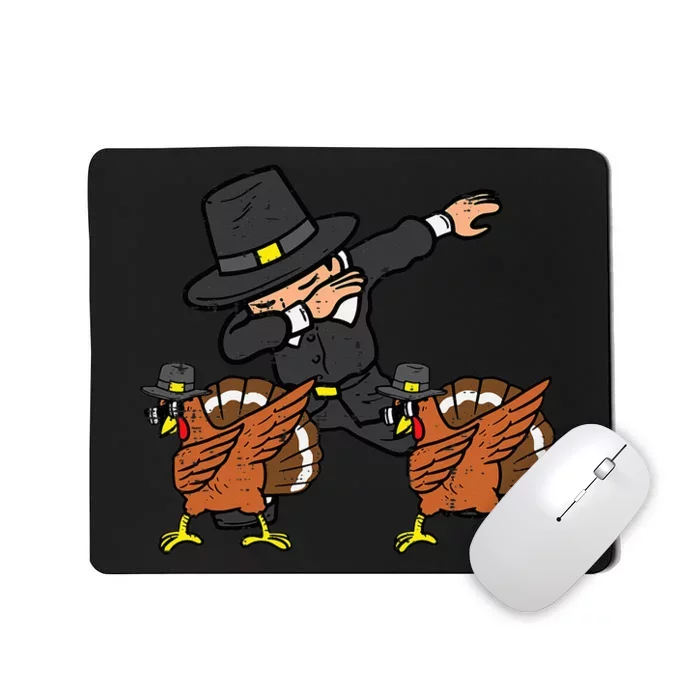 Thanksgiving Pilgrim and Turkey Dab Dance Mousepad