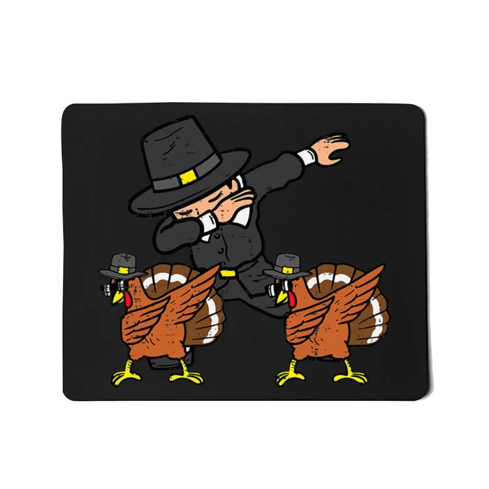 Thanksgiving Pilgrim and Turkey Dab Dance Mousepad