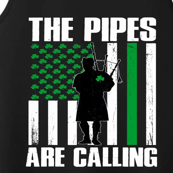 The Pipes Are Calling St Patricks Day Gift Irish Bagpipe Performance Tank