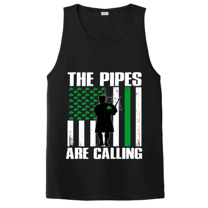 The Pipes Are Calling St Patricks Day Gift Irish Bagpipe Performance Tank