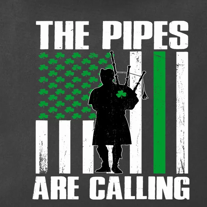 The Pipes Are Calling St Patricks Day Gift Irish Bagpipe Zip Tote Bag