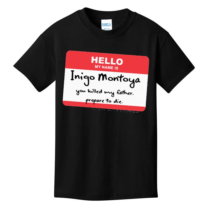 The P.R.I.N.C.E.S.S B.R.I.D.E Inigo Montoya Name Tag Kids T-Shirt