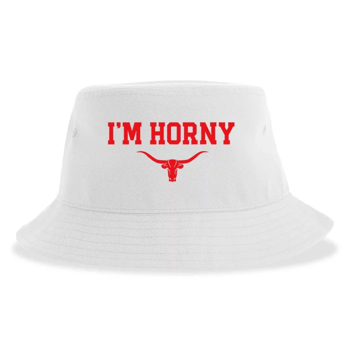 Texas Pride Bull Skull Design Sustainable Bucket Hat