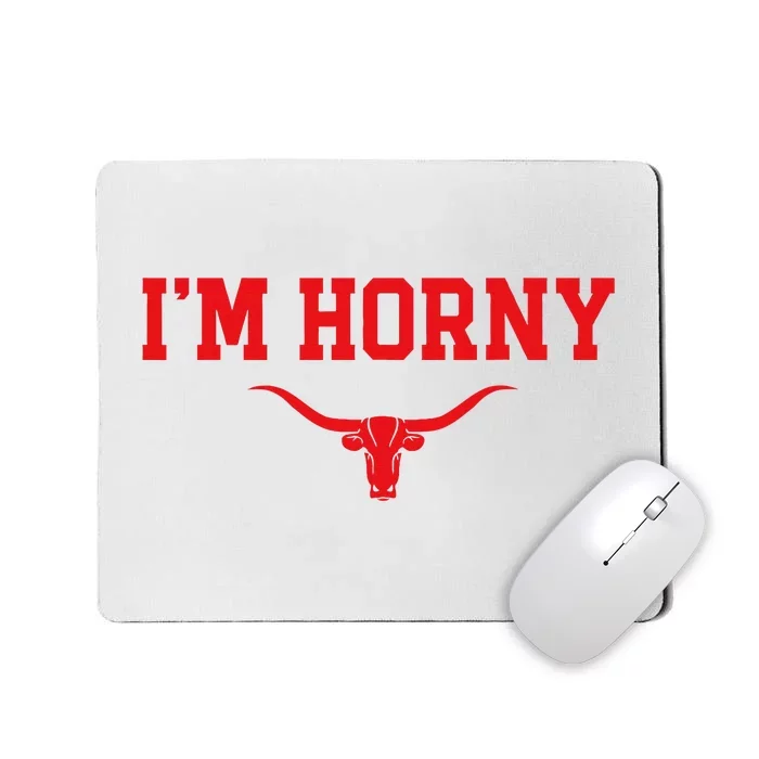 Texas Pride Bull Skull Design Mousepad