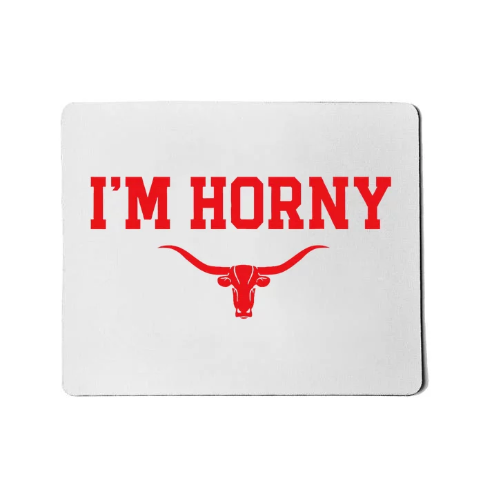 Texas Pride Bull Skull Design Mousepad