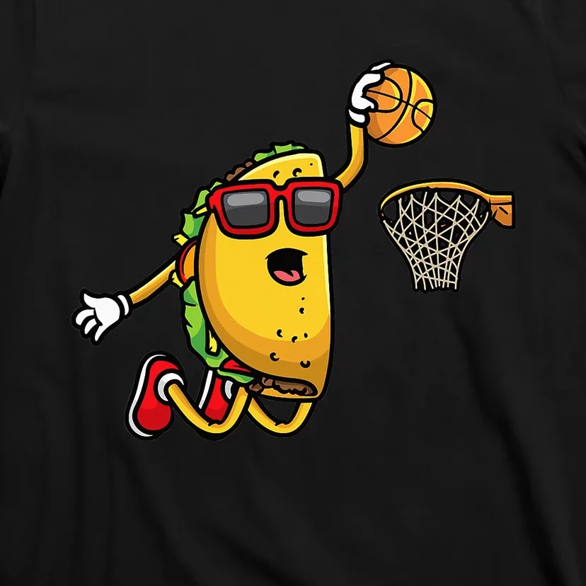 Taco Playing Basketball Mexican Cinco De Mayo T-Shirt