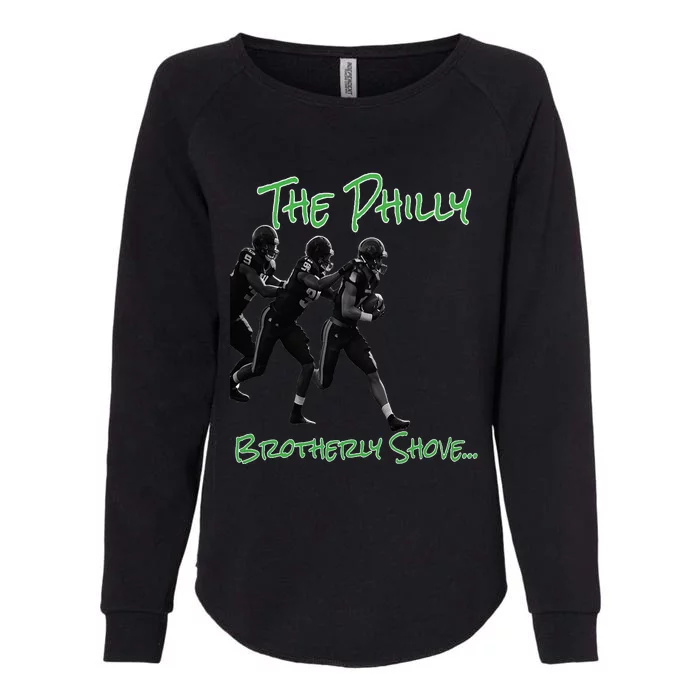 The Philly Brotherly Shove  PanfurWare LLC Womens California Wash Sweatshirt