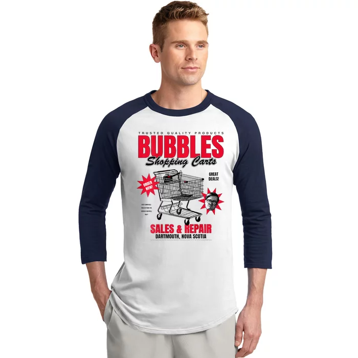 Trailer Park Boy Bubbles Shopping Carts Baseball Sleeve Shirt