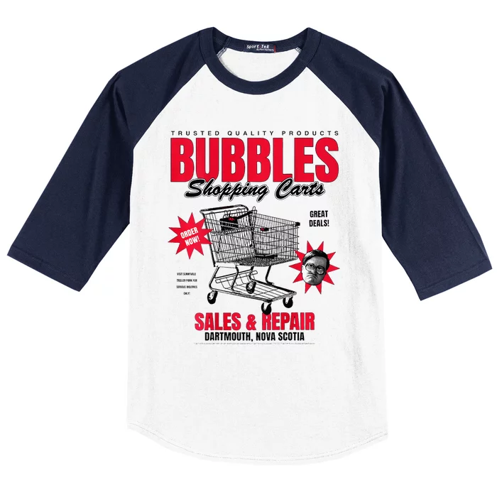 Trailer Park Boy Bubbles Shopping Carts Baseball Sleeve Shirt