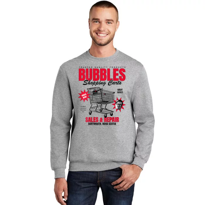 Trailer Park Boy Bubbles Shopping Carts Tall Sweatshirt