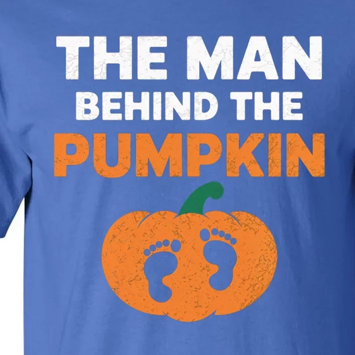 The Person Behind The Pumpkin Halloween Dad Reveal Gift Tall T-Shirt