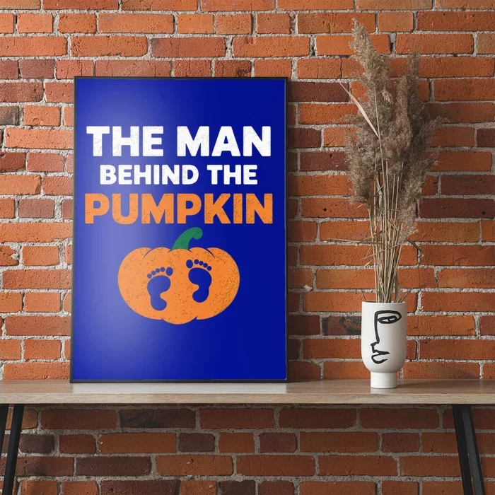 The Person Behind The Pumpkin Halloween Dad Reveal Gift Poster