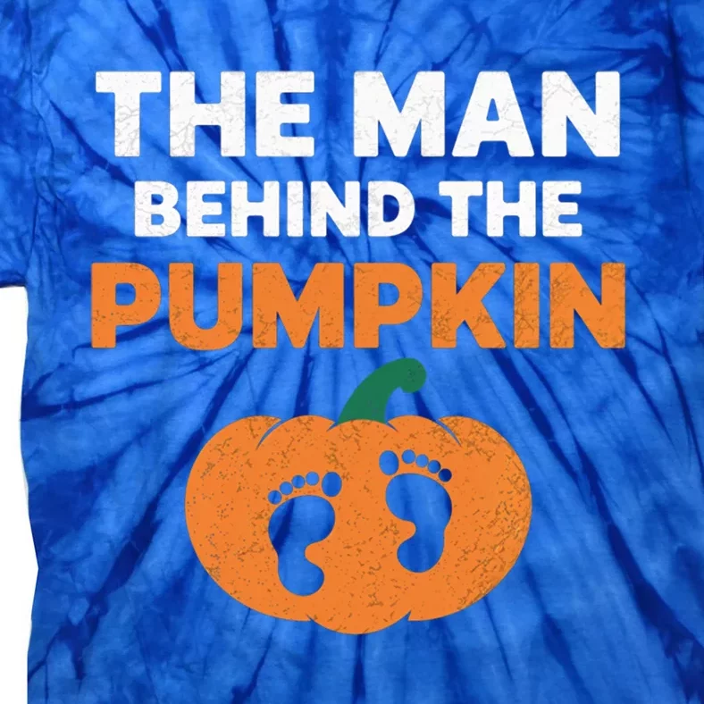 The Person Behind The Pumpkin Halloween Dad Reveal Gift Tie-Dye T-Shirt