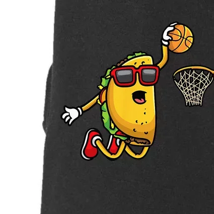 Taco Playing Basketball Mexican Cinco De Mayo Kids Men Doggie 3-End Fleece Hoodie