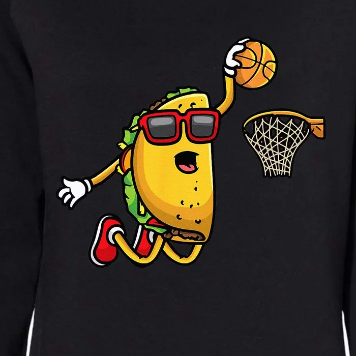 Taco Playing Basketball Mexican Cinco De Mayo Kids Men Womens California Wash Sweatshirt