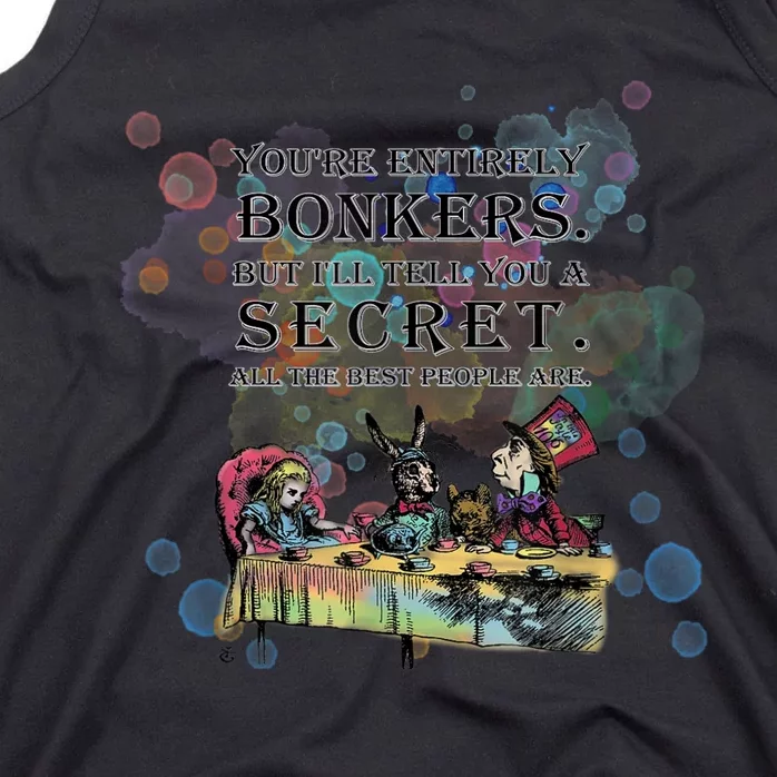 Tea Party Bonkers Quote Alice In Wonderland Tank Top