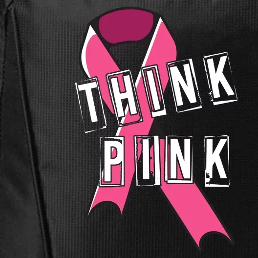 Think Pink Breast Cancer Ribbon City Backpack