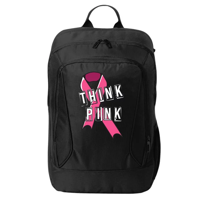 Think Pink Breast Cancer Ribbon City Backpack