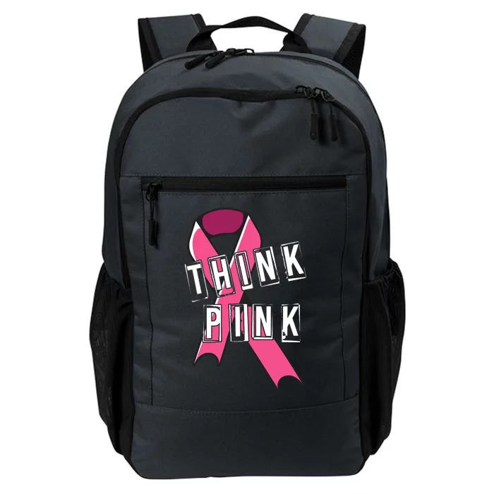 Think Pink Breast Cancer Ribbon Daily Commute Backpack