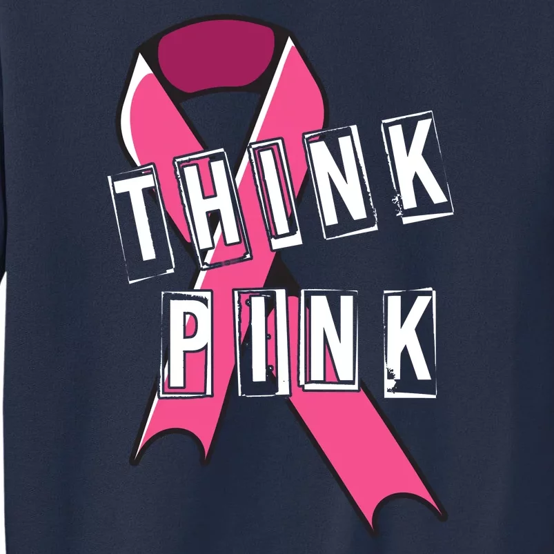 Think Pink Breast Cancer Ribbon Sweatshirt