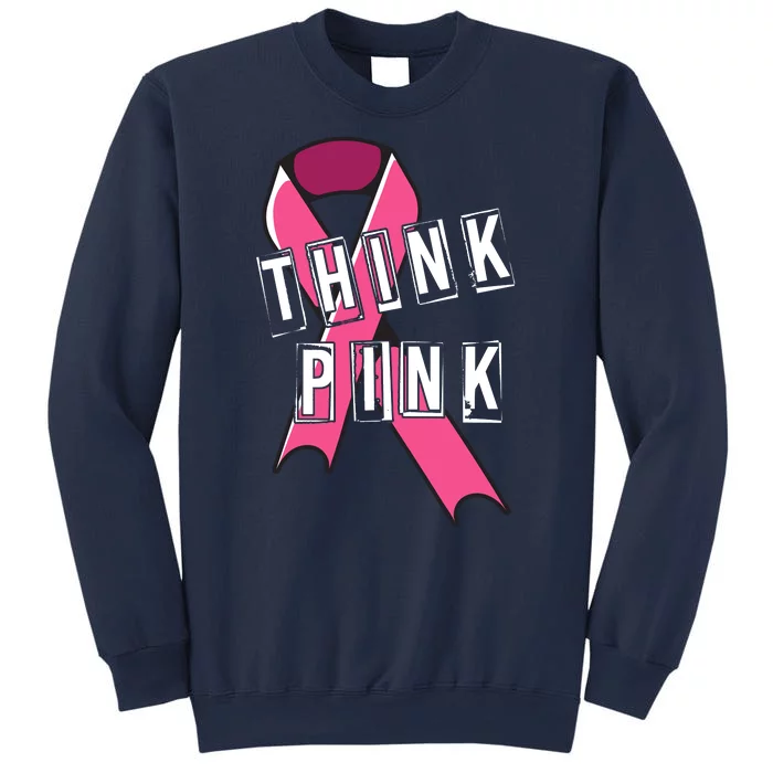 Think Pink Breast Cancer Ribbon Sweatshirt