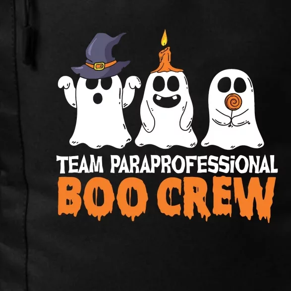 Team Paraprofessional Boo Crew Cute Ghost Funny Halloween Daily Commute Backpack