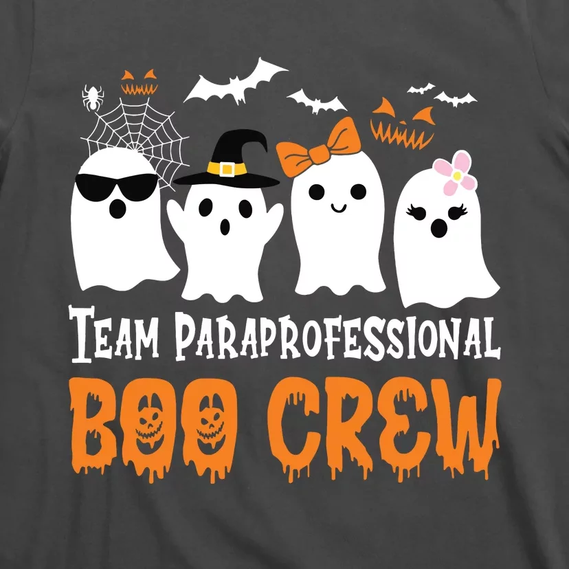 Team Paraprofessional Boo Crew Halloween Ghost T-Shirt