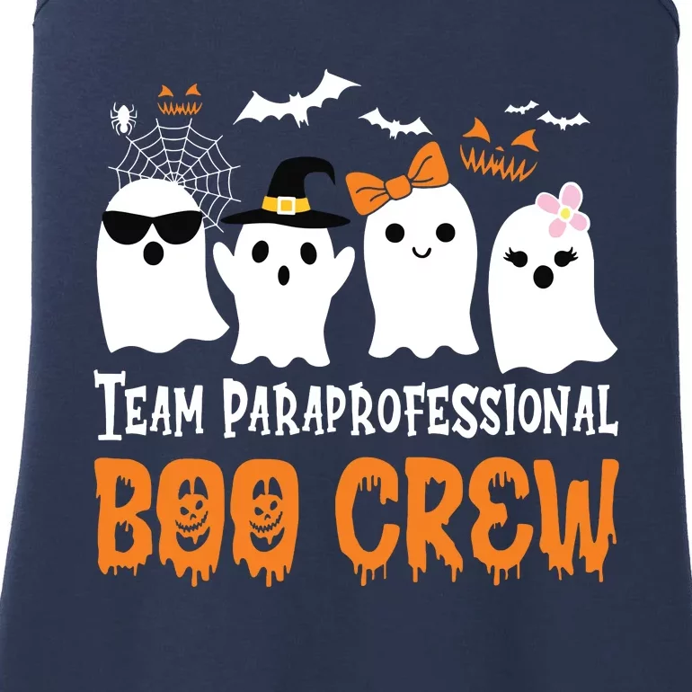 Team Paraprofessional Boo Crew Halloween Ghost Ladies Essential Tank