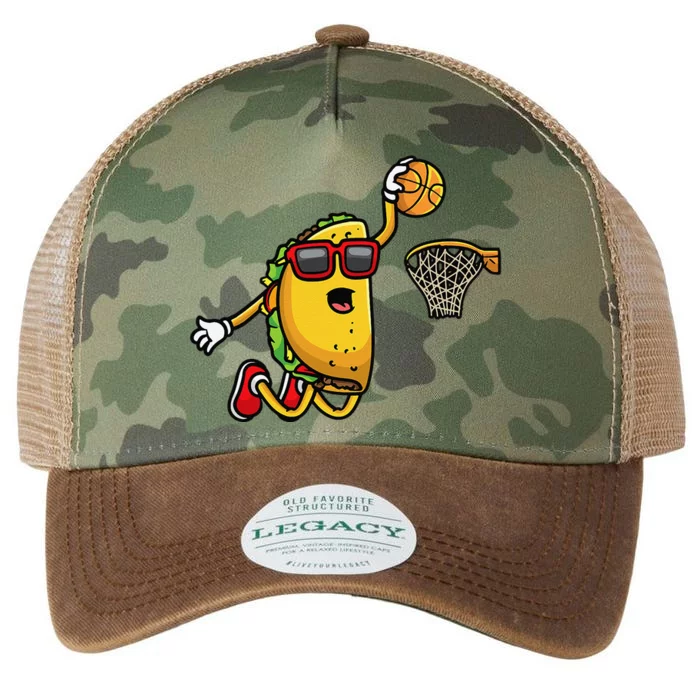 Taco Playing Basketball Mexican Cinco De Mayo Legacy Tie Dye Trucker Hat