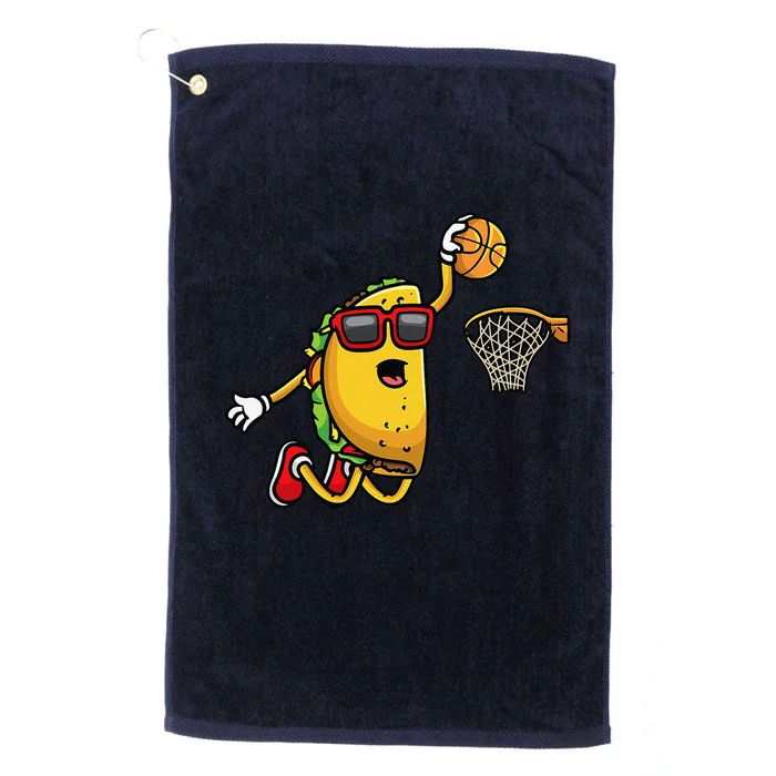 Taco Playing Basketball Mexican Cinco De Mayo Platinum Collection Golf Towel