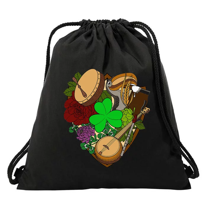 The Pitchers Band Irish Folk Rock Music Logo Drawstring Bag