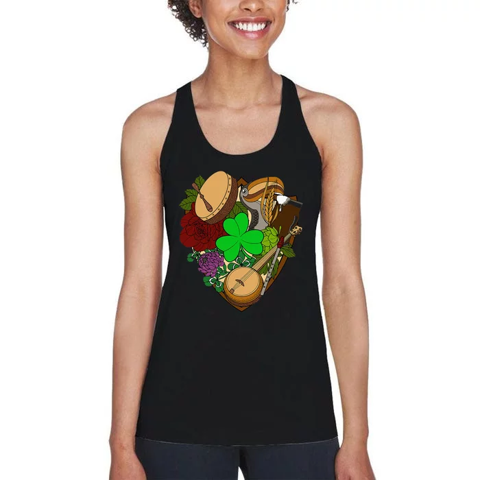 The Pitchers Band Irish Folk Rock Music Logo Women's Racerback Tank