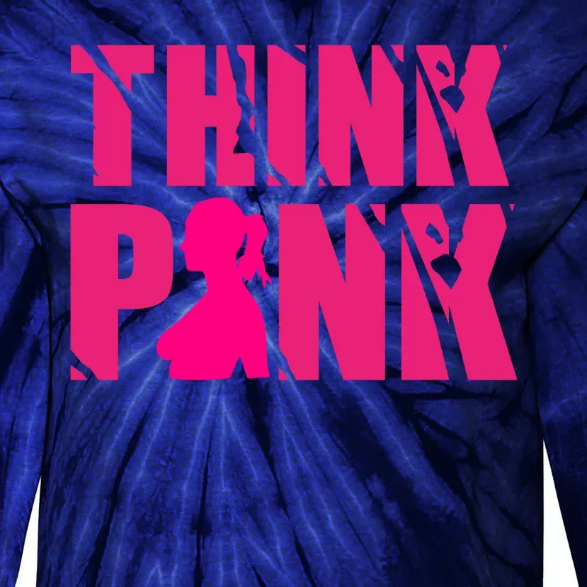 Think Pink Breast Cancer Awareness Tie-Dye Long Sleeve Shirt