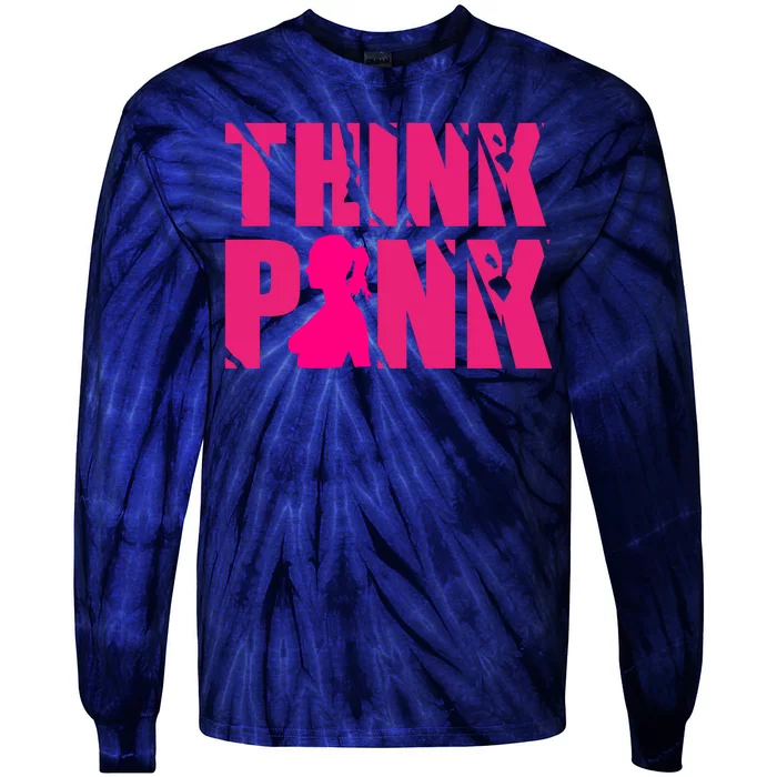 Think Pink Breast Cancer Awareness Tie-Dye Long Sleeve Shirt