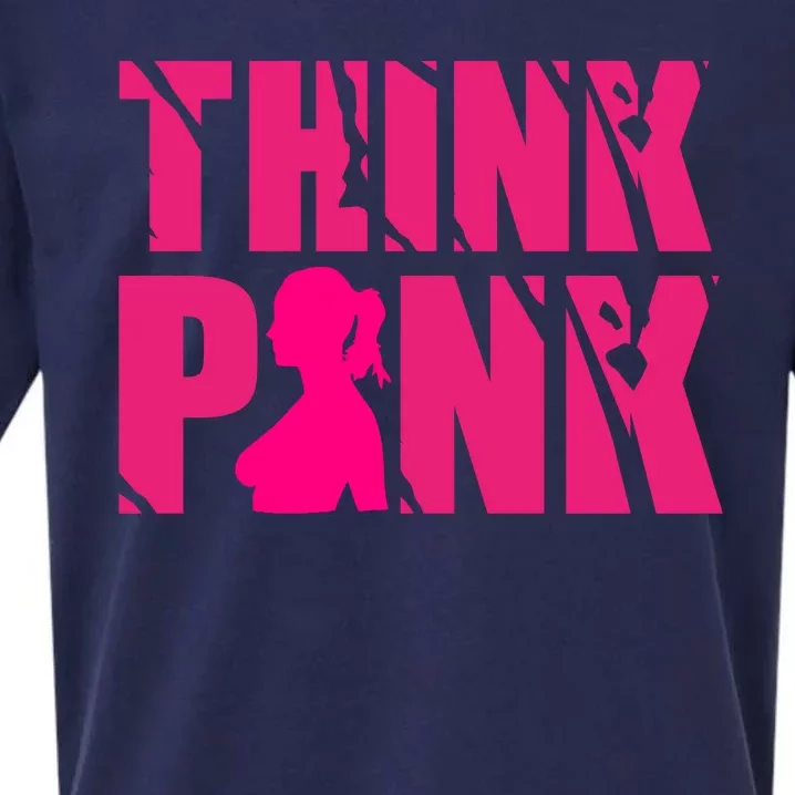 Think Pink Breast Cancer Awareness Sueded Cloud Jersey T-Shirt