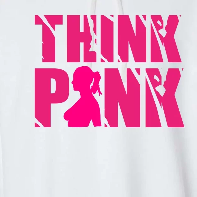 Think Pink Breast Cancer Awareness Garment-Dyed Fleece Hoodie