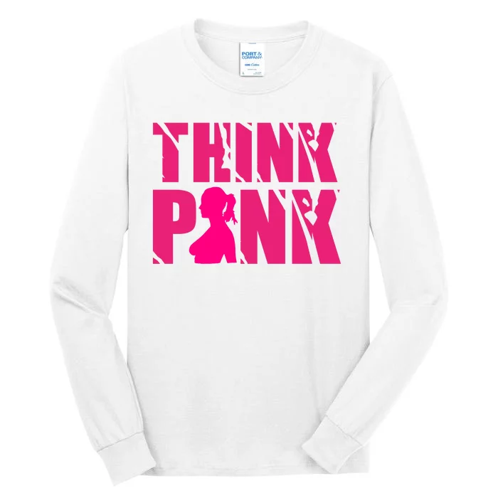 Think Pink Breast Cancer Awareness Tall Long Sleeve T-Shirt