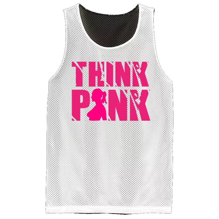 Think Pink Breast Cancer Awareness Mesh Reversible Basketball Jersey Tank