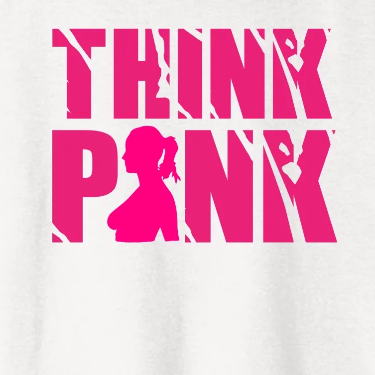 Think Pink Breast Cancer Awareness Women's Crop Top Tee