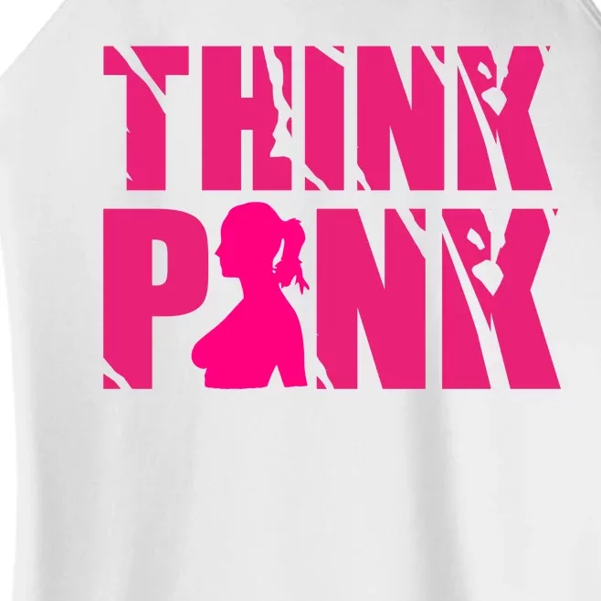 Think Pink Breast Cancer Awareness Women’s Perfect Tri Rocker Tank