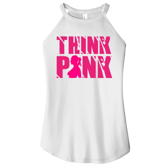 Think Pink Breast Cancer Awareness Women’s Perfect Tri Rocker Tank