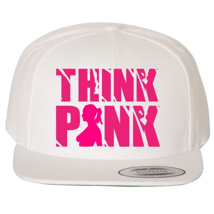 Think Pink Breast Cancer Awareness Wool Snapback Cap