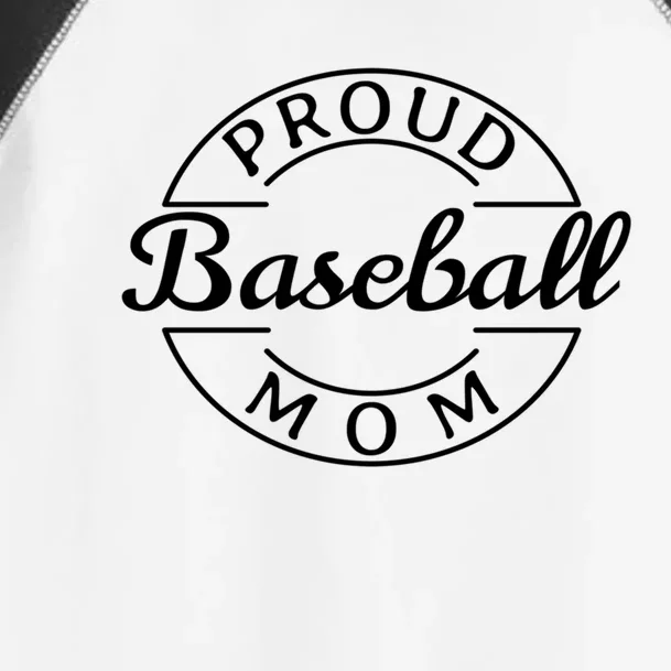 This Proud Baseball Mom Loves Sports Gift Toddler Fine Jersey T-Shirt