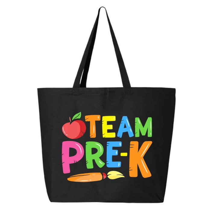 Team Pre-K Back To School Pre Kindergarten Teacher Student 25L Jumbo Tote