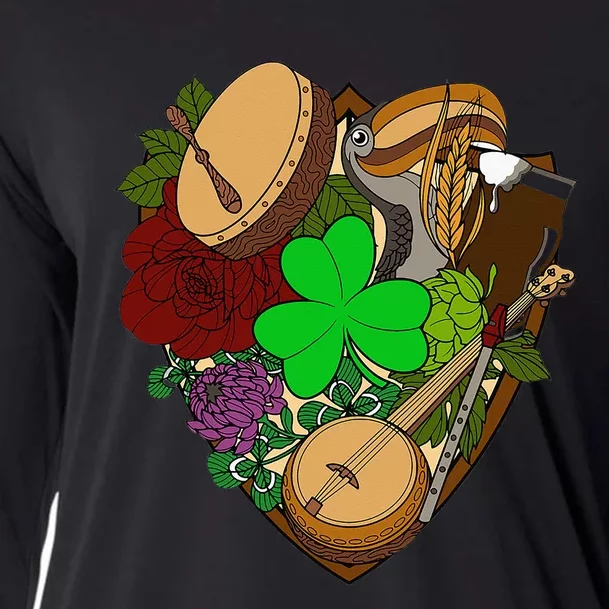 The Pitchers Band Irish Folk Rock Music Patrick's Day Cooling Performance Long Sleeve Crew